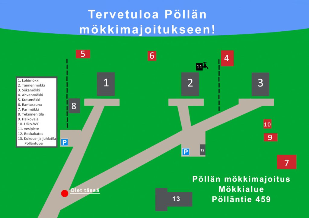 Pöllän mökkimajoitus opastus